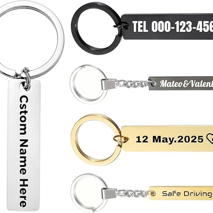 Personalized Name & Phone Number Keychains