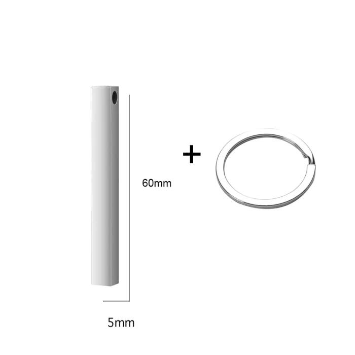 Custom Keychain with Name & Phone Number – Personalized Stainless Steel cover image 2