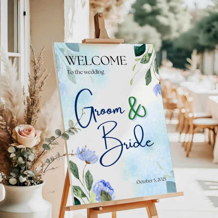 Unique Design Wedding Welcome Board Custom Brid and Groom name