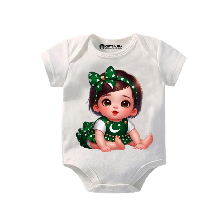 Baby 14 August Romper Pakistan Independence Day Outfit for Newborns