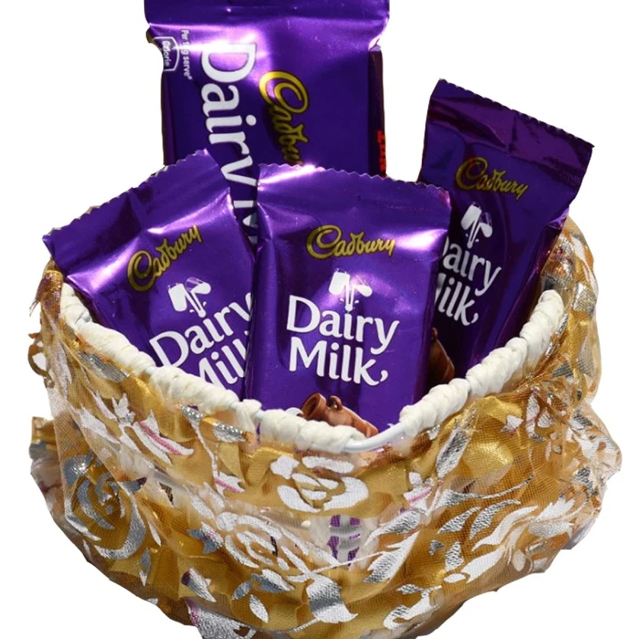 Sorry Gift Combo – Scroll Greeting Card with Basket & 4 Dairy Milk Chocolates cover image 2
