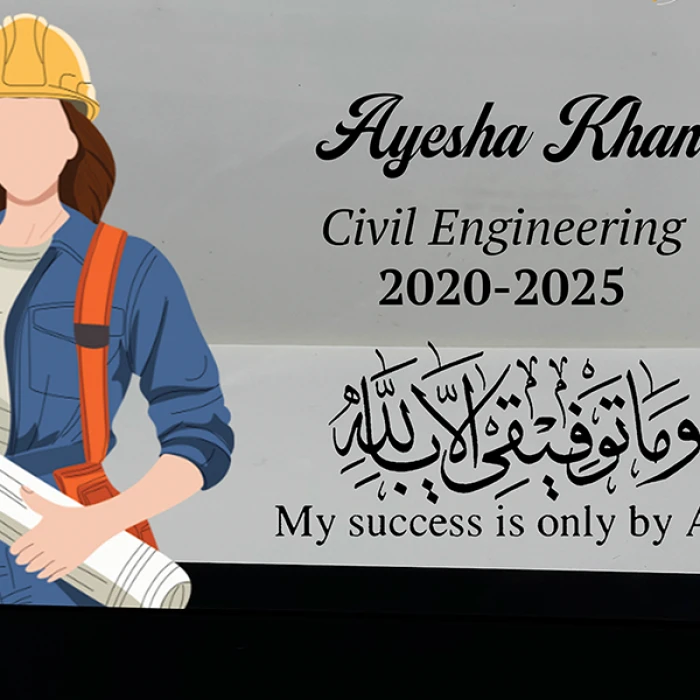She Builds the Future – Engineer Graduation Frame (Female)
