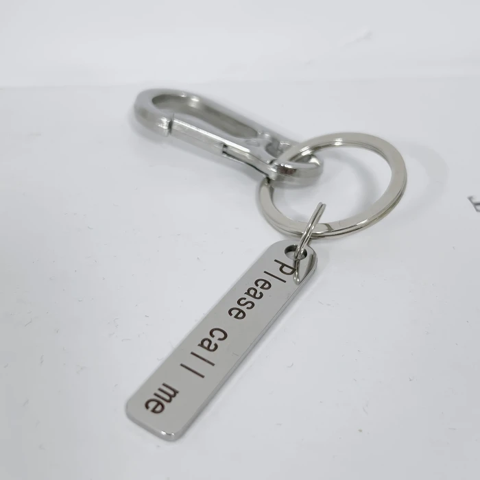 Custom Engraved Stainless Steel Keychain – Personalized Name & Phone Tag with Anti‑Lost Function cover image 6