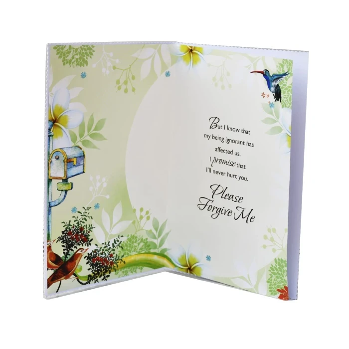 Apology Gift Pack Sorry Card, Soft Teddy, 12 Scented Roses & Chocolate cover image 1