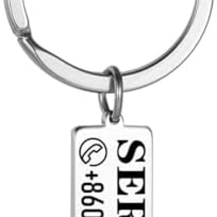 Personalized Stainless Steel Anti‑Lost Keychain – Custom Name & Phone Number Engraved cover image 2