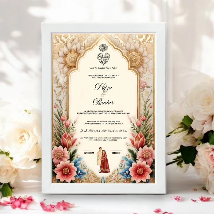 Personalized Framed Nikkah Certificate cover image 1