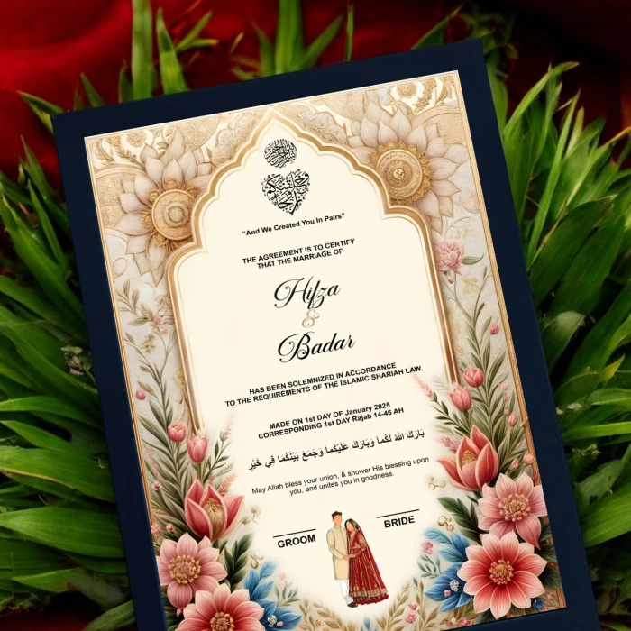 Personalized Framed Nikkah Certificate cover image 2