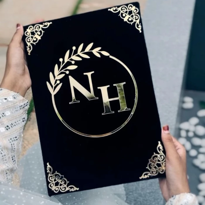 Elegant Premium Nikkah Booklet with Presentation Box Velvet Finish cover image 1