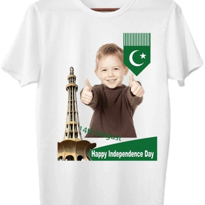 Custom 14 August T-Shirt New You – Print Name & Photo Online in Pakistan
