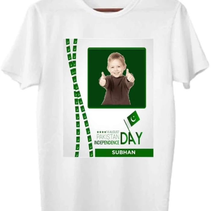 Celebrate Azadi with Style Personalized 14 August T-Shirts with Your Photo