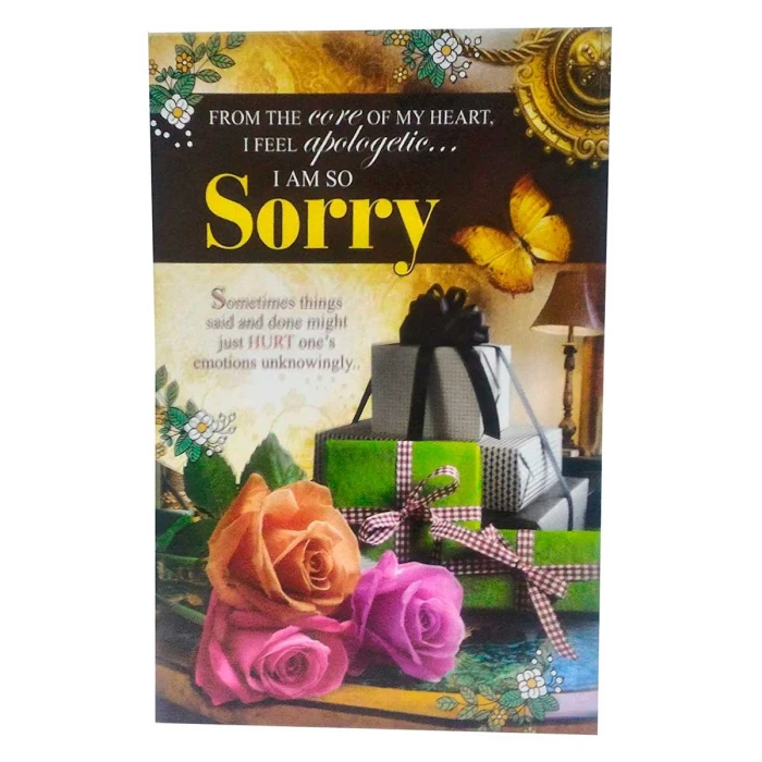 Sorry Gift Combo – Soft Teddy, Smiley Cushion & Apology Greeting Card cover image 5