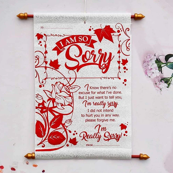 Sorry Gift Combo – Scroll Greeting Card with Basket & 4 Dairy Milk Chocolates cover image 6