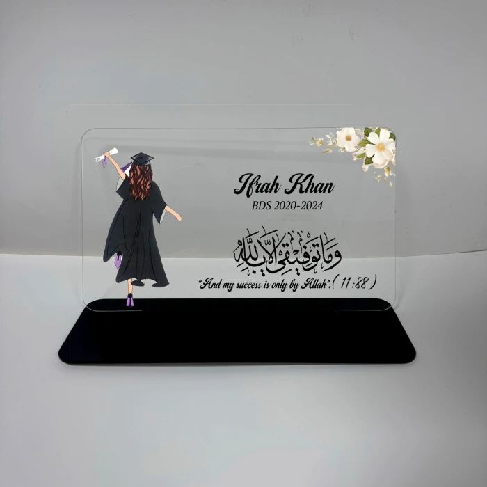 She Believed, She Achieved Personalized Acrylic Graduation Frame. cover image 1