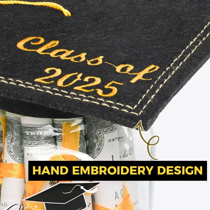 Personalized Graduation Mason Jar Custom Name “Class of Cap Kit & Money Gift cover image 5