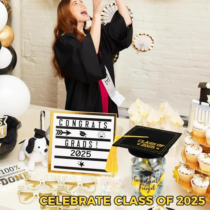 Personalized Graduation Mason Jar Custom Name “Class of Cap Kit & Money Gift cover image 4
