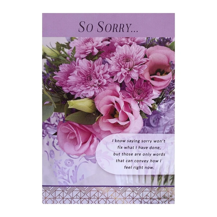 Sorry Gift Combo – Greeting Card, Red Rose & Cadbury Occasions Chocolate Heart Gift Box cover image 2