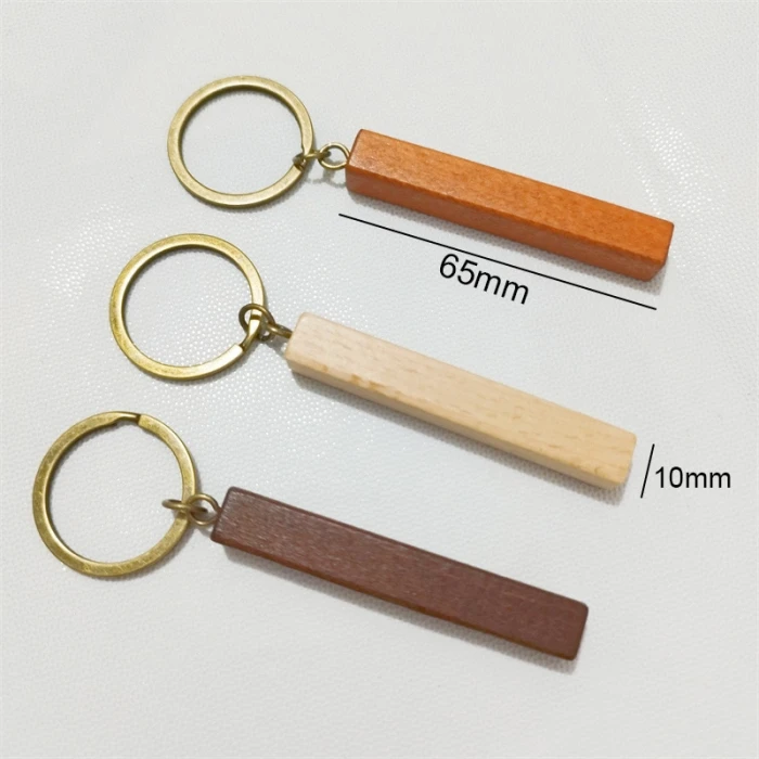 Custom Wooden Keychains for Men Personalized Phone Number Name Text Car Keyring cover image 1
