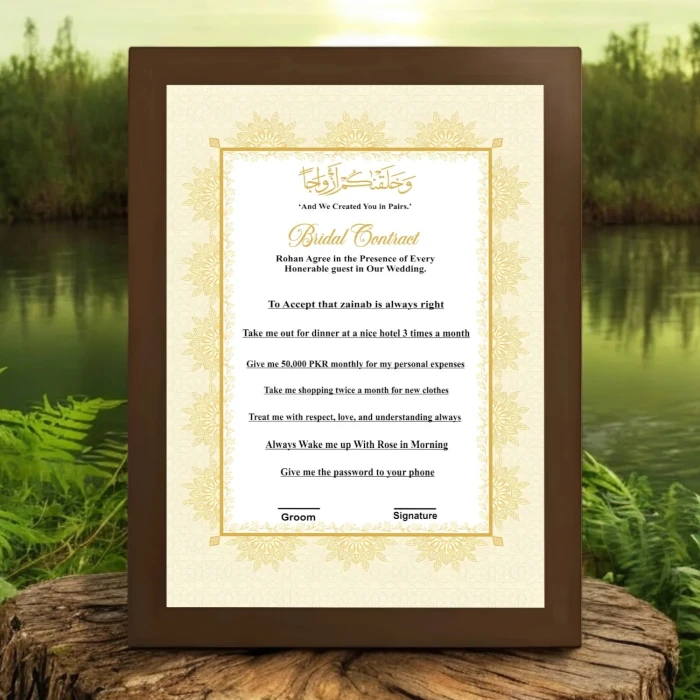 The Bridal Golden Wishes Contract | Elegant Wedding Agreement cover image 2