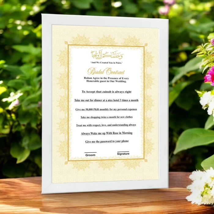 The Bridal Golden Wishes Contract | Elegant Wedding Agreement cover image 3