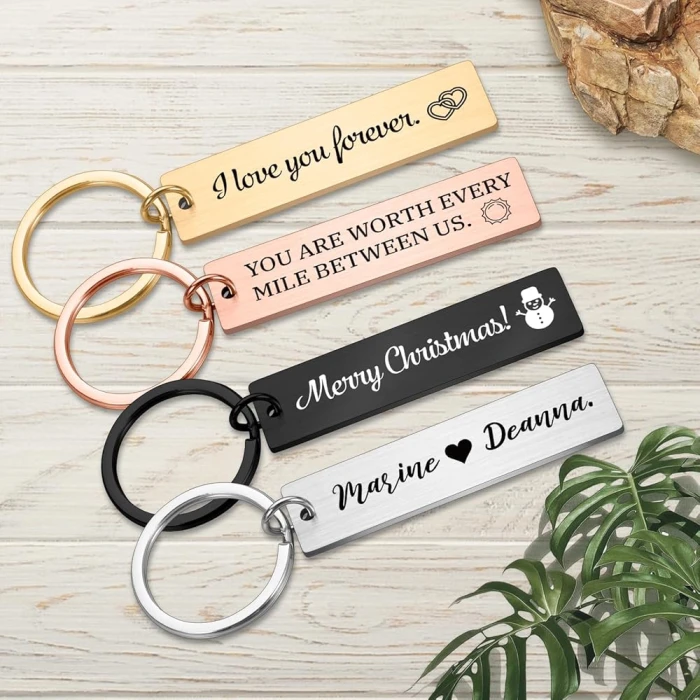 Custom Double-Sided Keychain Name, Phone, Address Anti-Lost Car Keychain cover image 3
