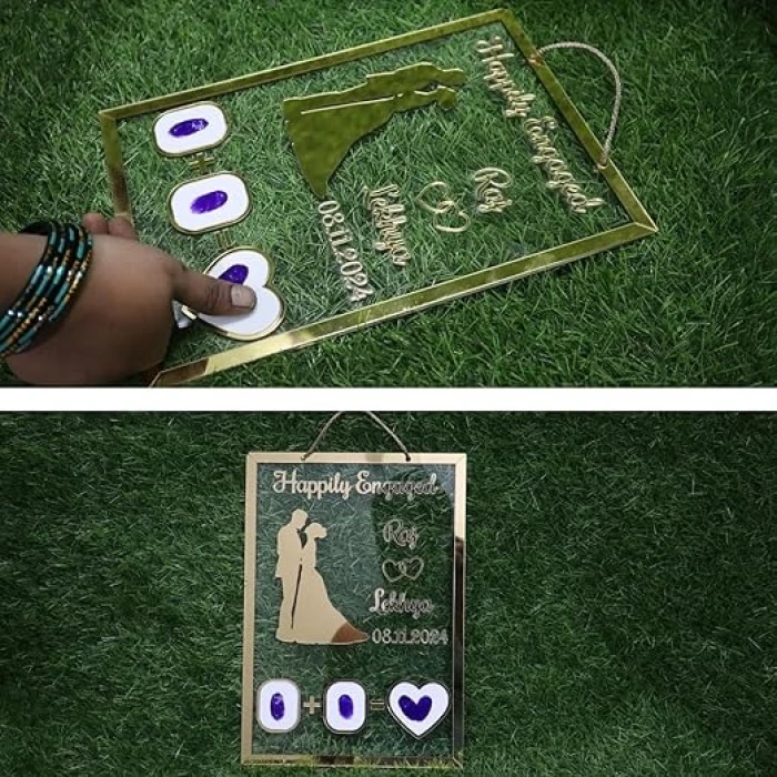 Gift Aura Personalized Anniversary Thumb Impression Board – Custom Acrylic Keepsake cover image 3
