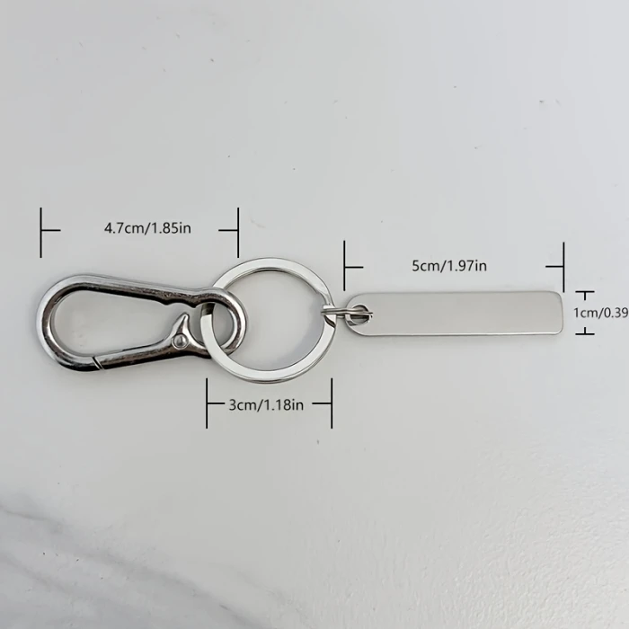 Custom Engraved Stainless Steel Keychain – Personalized Name & Phone Tag with Anti‑Lost Function cover image 5