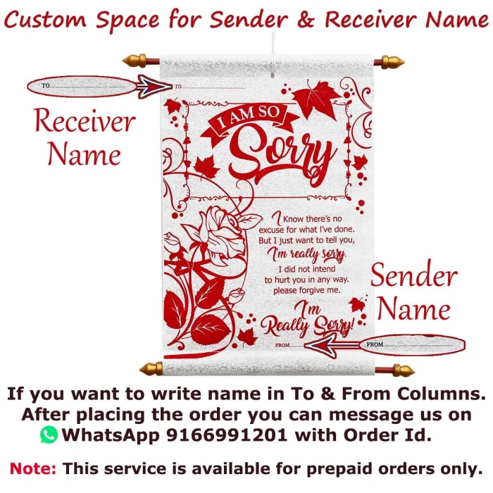 Sorry Gift Combo – Scroll Greeting Card with Basket & 4 Dairy Milk Chocolates cover image 1