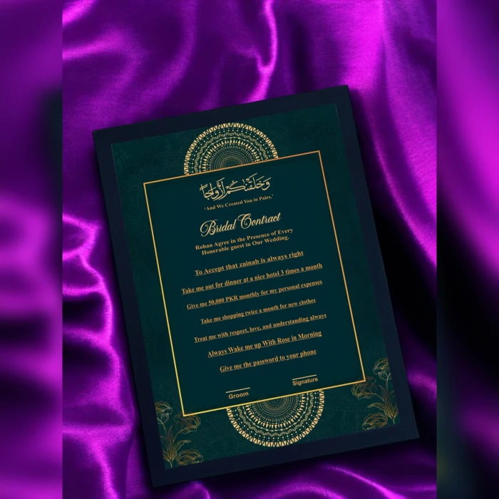 The Order Bridal Contract – Elegant Wedding Agreement Template