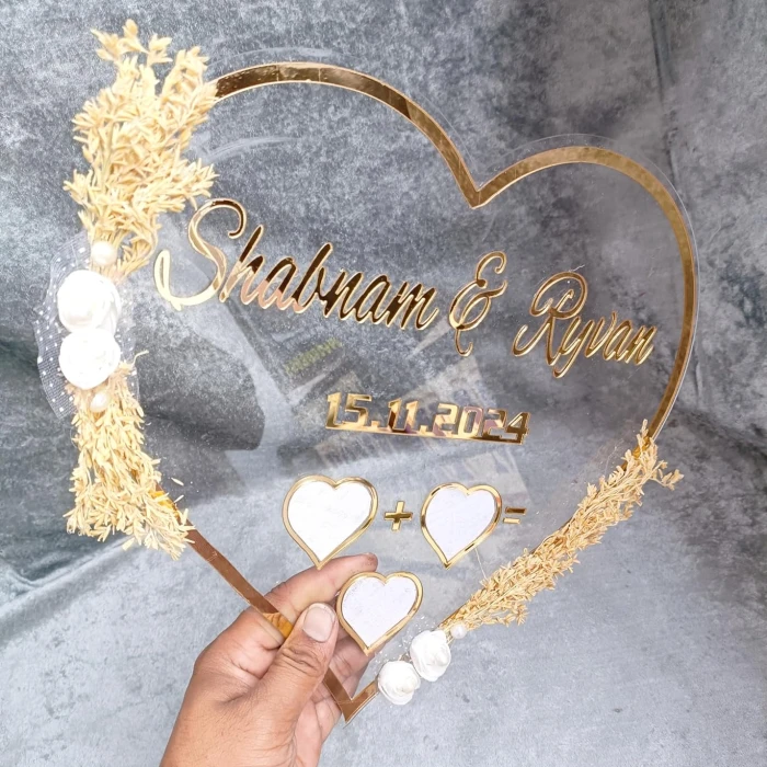 Customized Golden Acrylic Nikkah Frame cover image 3