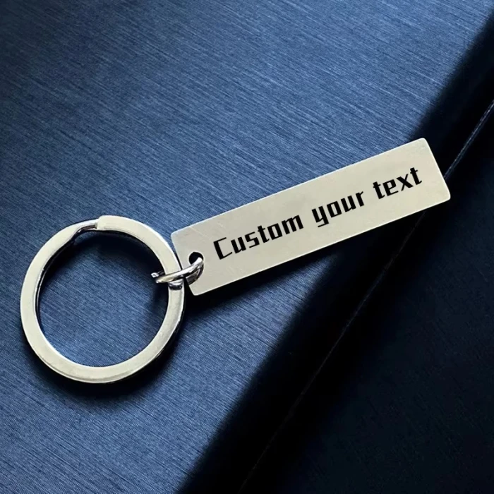 Personalized Stainless Steel Photo Keychain Custom Engraved Keepsake cover image 3