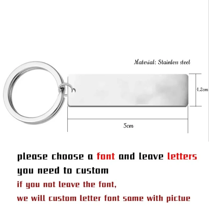 Personalized Stainless Steel Photo Keychain Custom Engraved Keepsake cover image 4