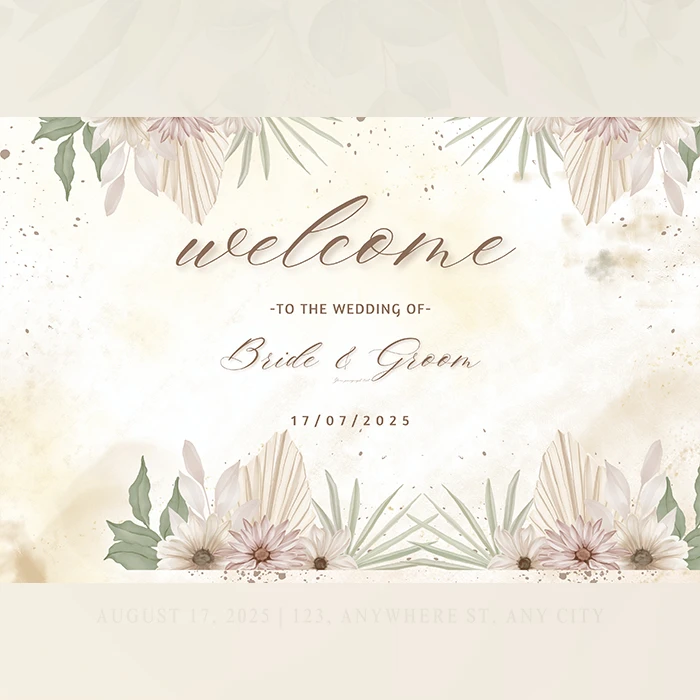 Wedding Welcome Board in Painting Style Artistic Custom Signs cover image 1