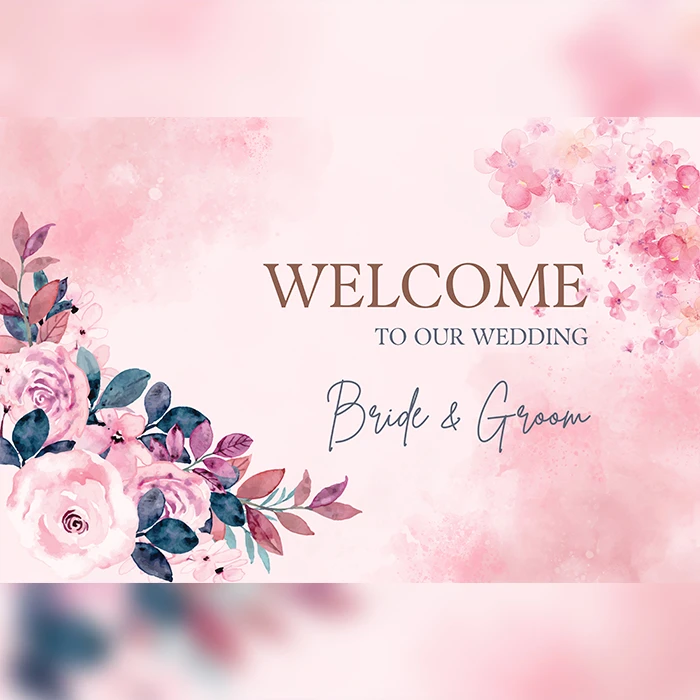 Wedding Welcome Board Love Theme Romantic Custom Signs cover image 1