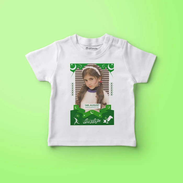 14 August Shirts for Kids Custom Azadi T-Shirts with Picture