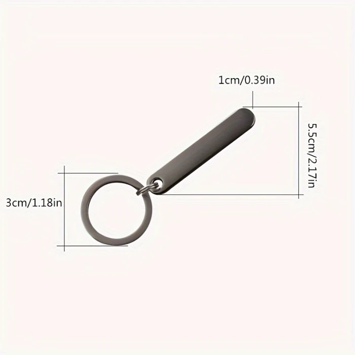 Customizable Double‑Sided Engraved Stainless‑Steel Keychain Personalised Name & Phone Number Tag cover image 10