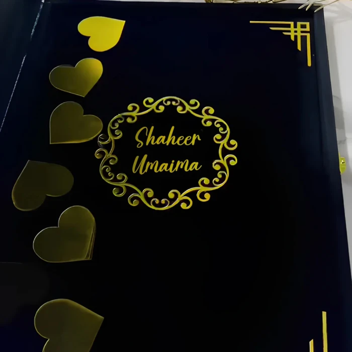 Premium Velvet Nikah Book Kit – Personalized Nikkah Pen & Luxe Velvet Box
