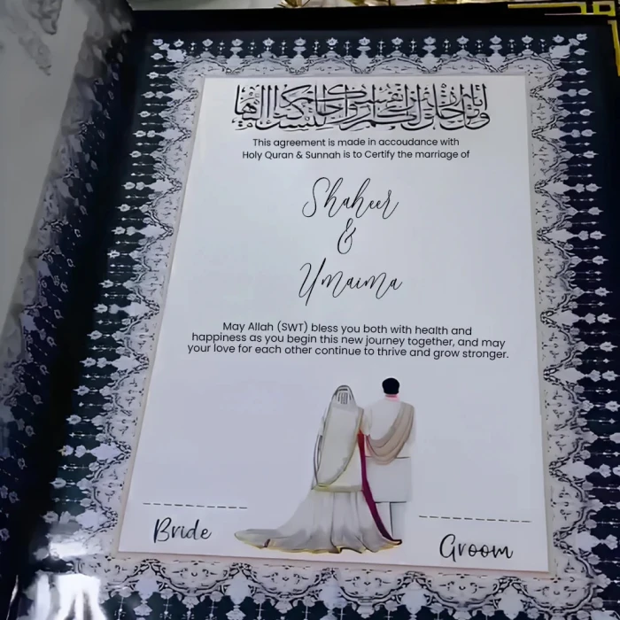 Premium Velvet Nikah Book Kit – Personalized Nikkah Pen & Luxe Velvet Box cover image 5