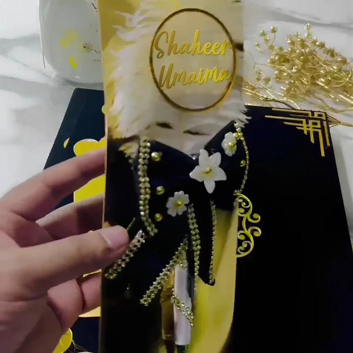 Premium Velvet Nikah Book Kit – Personalized Nikkah Pen & Luxe Velvet Box cover image 1