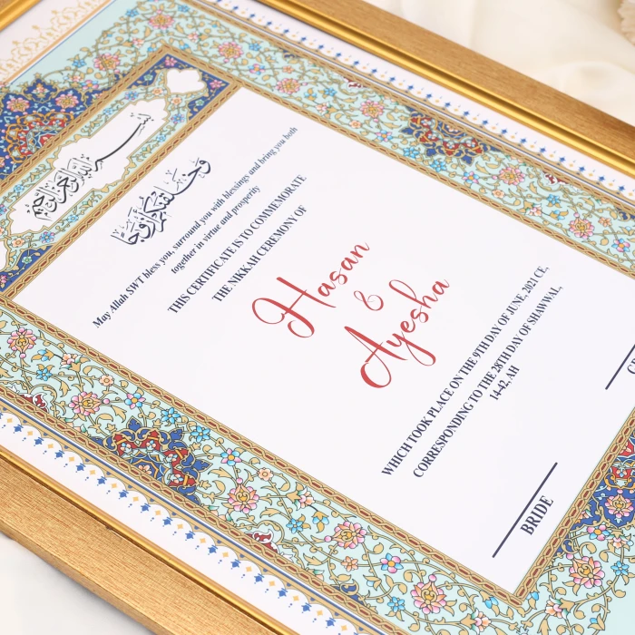 Custom Nikkah Frame Premium Mandala Design with Black Border cover image 2
