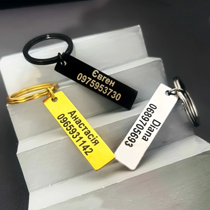 Custom Engraved Stainless Steel Keychain for Women - Stylish & Minimalist Design with Personal Name or Phone Number Tag Anti-Lost Feature cover image 9