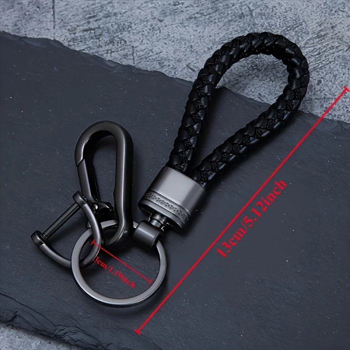 Custom Engraved Men's Braided Metal Keychain  Durable Zinc Alloy Personalized Gift for Couples cover image 4