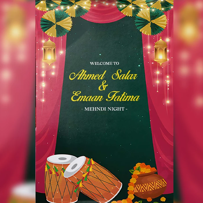 Mehndi Welcome Board Celebration Decor cover image 1