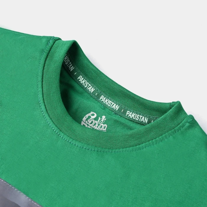 Boys Poly Cotton Jersey Short Sleeve T-Shirt Independence Day (Fern Green) cover image 3