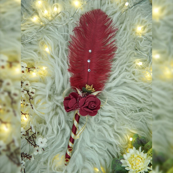 Maroon Nikah Pen for Bride and Groom