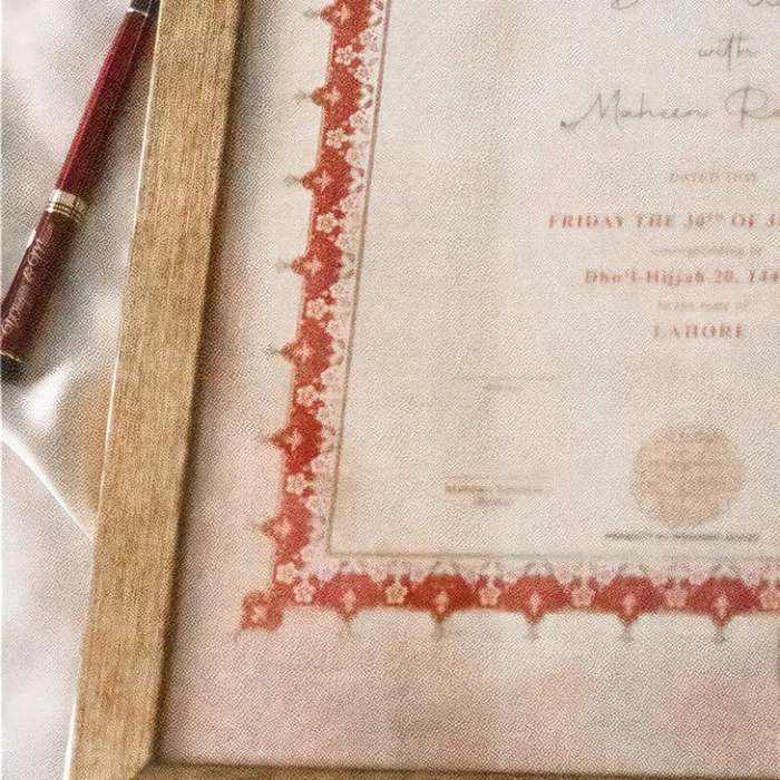 Framed Nikkah Certificate Custom Islamic Marriage Gift cover image 2