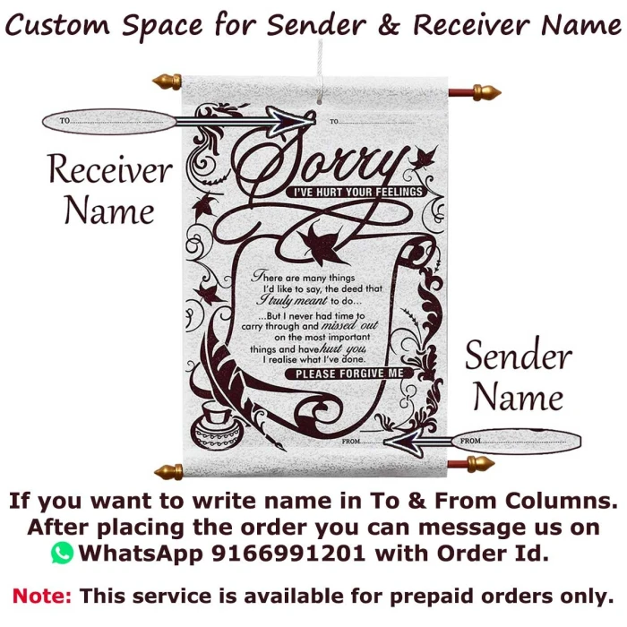 Sorry Scroll Card & Chocolate Gift Pack – Apology Gift Set for Loved Ones cover image 1