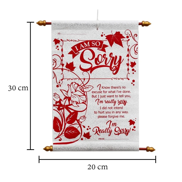 Sorry Gift Combo – Scroll Greeting Card with Basket & 4 Dairy Milk Chocolates cover image 5