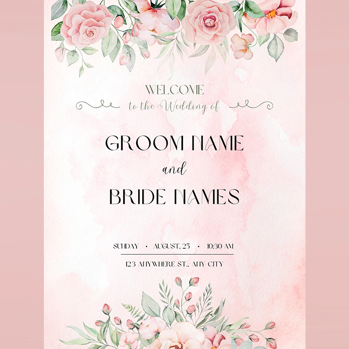 Elegant Welcome Wedding Board Custom Wedding Signs cover image 1