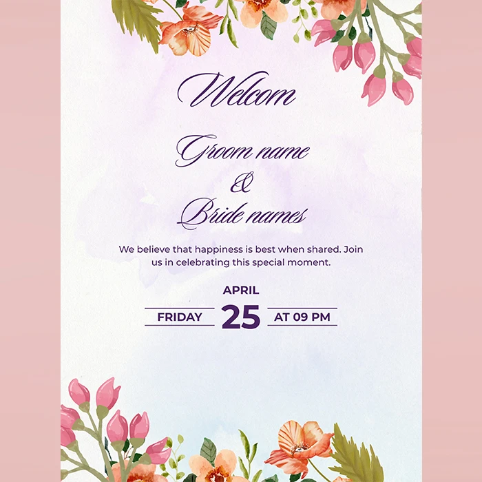 Floral Wedding Welcome Signs Elegant Custom Designs cover image 1