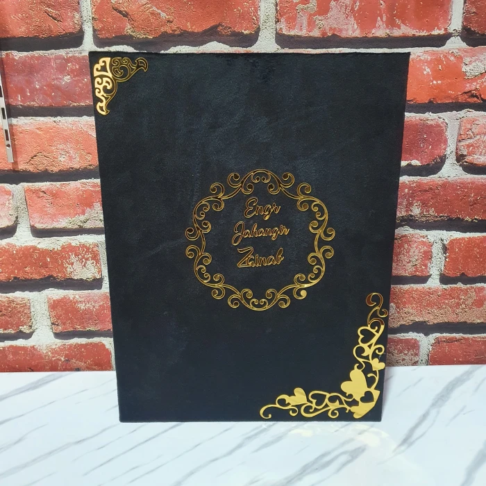 Velvet Custom Nikkah Booklet  Multi Color Personalization cover image 1